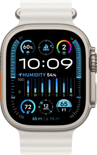 Apple Watch Ultra 2 49mm GPS+CEL Titanium (Hvit/Ocean Band)