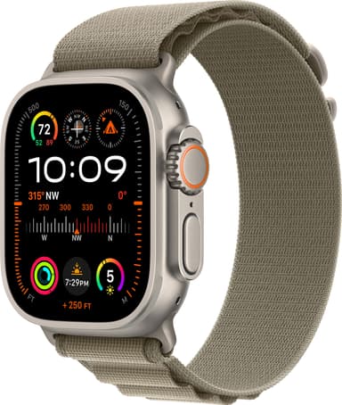 Apple Watch Ultra 2 49mm GPS+CEL Titanium S (Oliven/Alpine Loop)