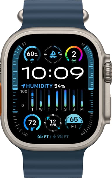 Apple Watch Ultra 2 49mm GPS+CEL Titanium (Blå/Ocean Band)