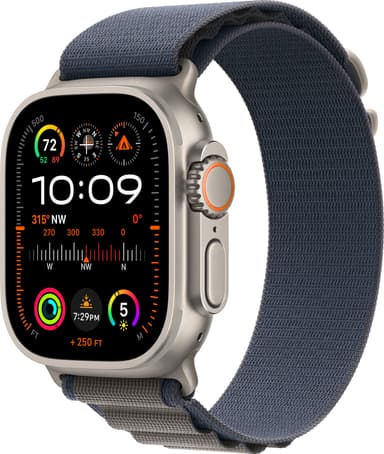 Apple Watch Ultra 2 49mm GPS+CEL Titanium S (Blå/Alpine Loop)