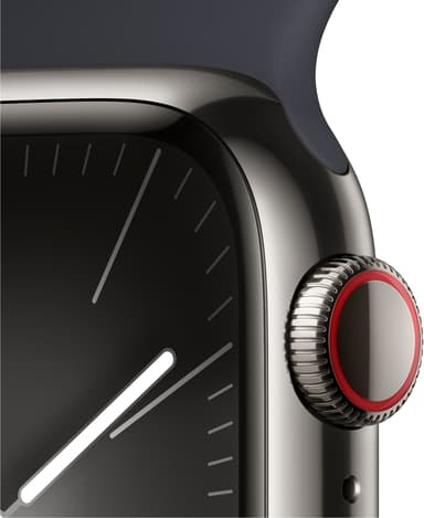 Apple Watch S9 45mm GPS+CEL (Graphite SS/Midnight Sport Band) M/L