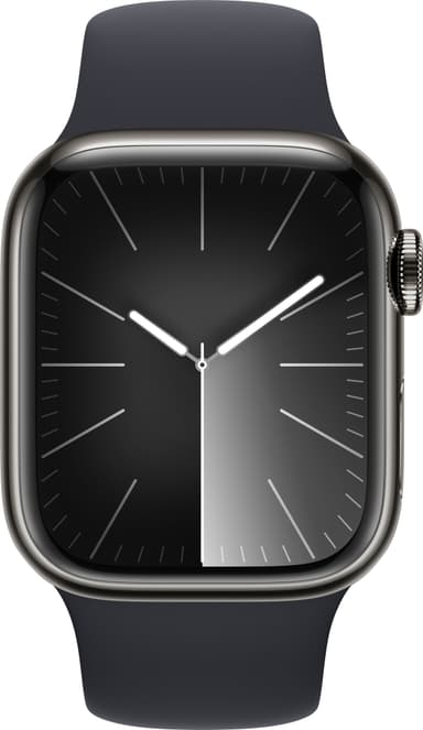Apple Watch S9 45mm GPS+CEL (Graphite SS/Midnight Sport Band) M/L