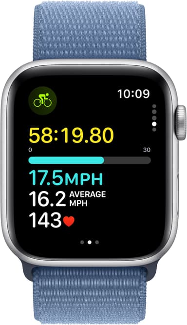Apple Watch SE 2nd Gen 44mm GPS (Silver Alu/Winter blue sport loop)