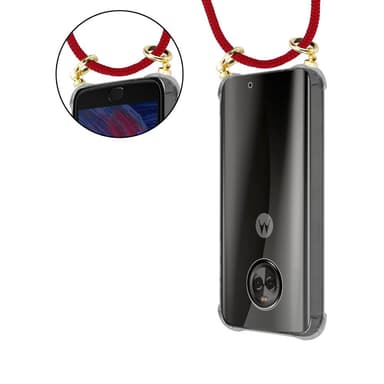 Motorola MOTO X4 Deksel med Halskjede (rød)