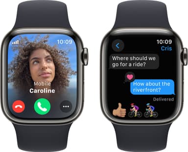 Apple Watch S9 45mm GPS+CEL (Graphite SS/Midnight Sport Band) M/L