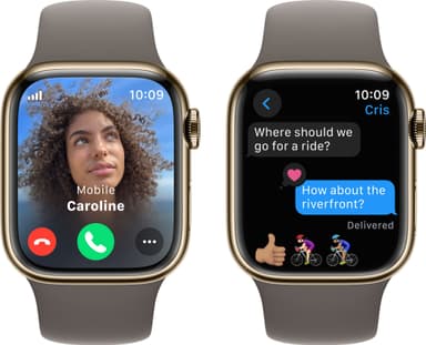 Apple Watch S9 45mm GPS+CEL (Gold Stainless/Clay Sport Band) S/M