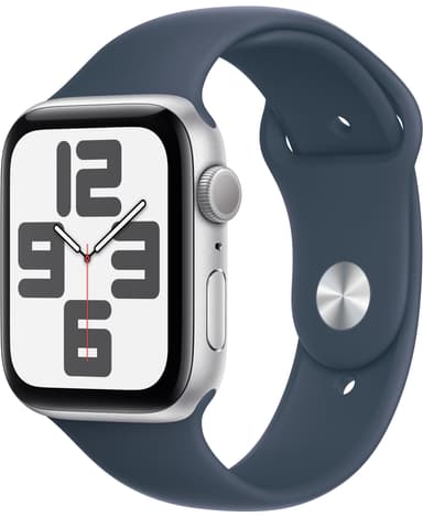 Apple Watch SE 2nd Gen 44mm GPS (Silver Alu/Storm blue sport band S/M)
