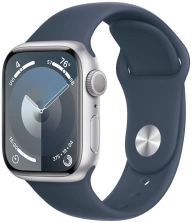Apple Watch S9 41mm GPS (Silver Alu/Storm Blue Sport Band) S/M