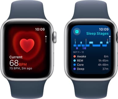 Apple Watch SE 2nd Gen 40mm GPS (Silver Alu/Storm blue sport band S/M)
