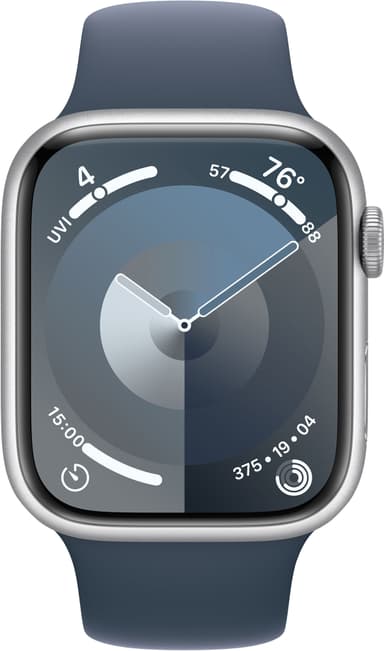 Apple Watch S9 45mm GPS (Silvert Alu/Storm Blue Sport Band) M/L