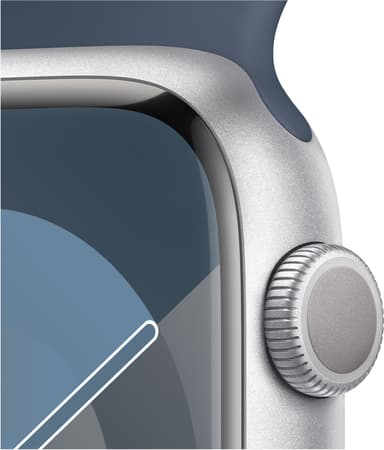 Apple Watch S9 45mm GPS (Silvert Alu/Storm Blue Sport Band) M/L