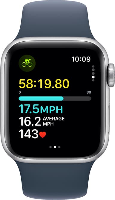 Apple Watch SE 2nd Gen 40mm GPS (Silver Alu/Storm blue sport band S/M)