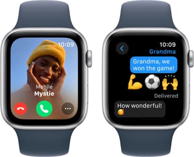 Apple Watch SE 2nd Gen 44mm GPS (Silver Alu/Storm blue sport band S/M)
