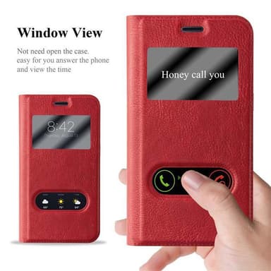 Samsung Galaxy J1 2016 lommebokdeksel cover (rød)