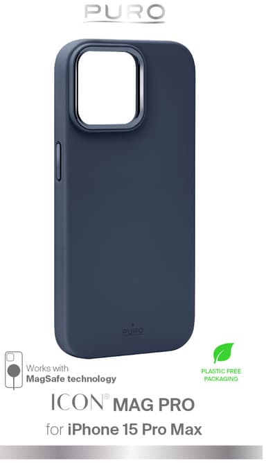 Puro Icon Mag Pro iPhone 15 Pro Max deksel (blå)