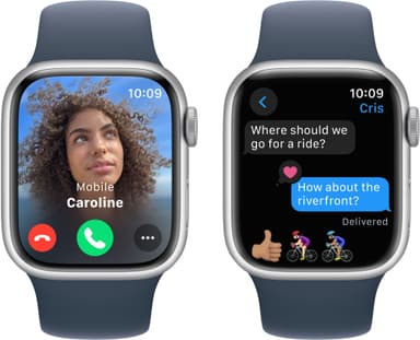 Apple Watch S9 45mm GPS+CEL (Silver Alu/Storm Blue Sport Band) S/M