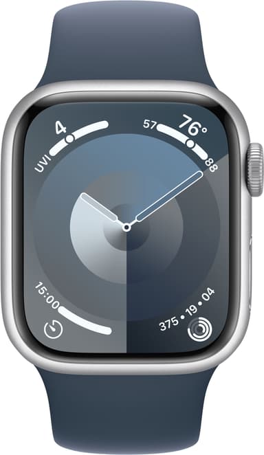 Apple Watch S9 45mm GPS+CEL (Silver Alu/Storm Blue Sport Band) S/M