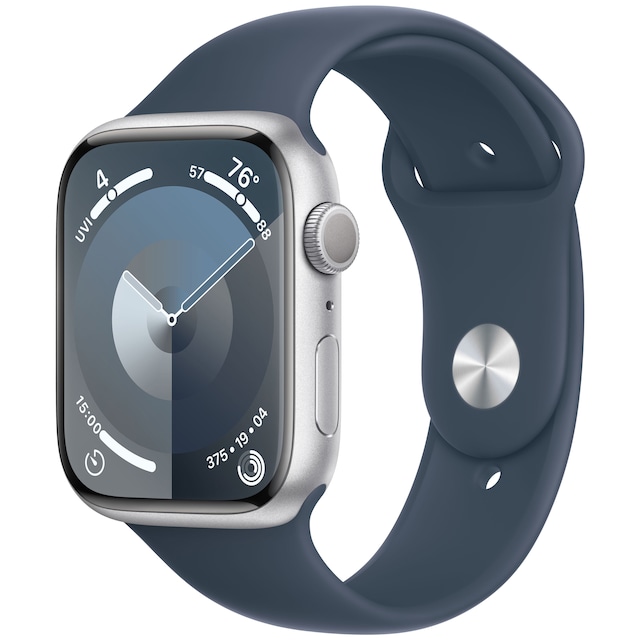Apple Watch S9 45mm GPS (Silver Alu/Storm Blue Sport Band) S/M