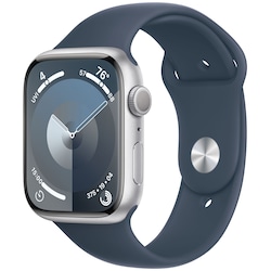 Apple Watch S9 45mm GPS (Silvert Alu/Storm Blue Sport Band) M/L