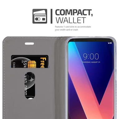 LG V30 / V30+ / V30S / V30S+ lommebokdeksel etui (grå)