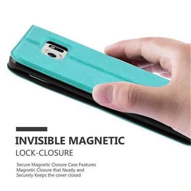 Samsung Galaxy S6 EDGE lommebokdeksel cover (turkis)