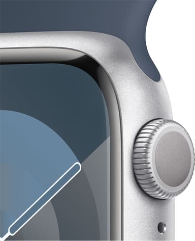 Apple Watch S9 41mm GPS (Silver Alu/Storm Blue Sport Band) M/L