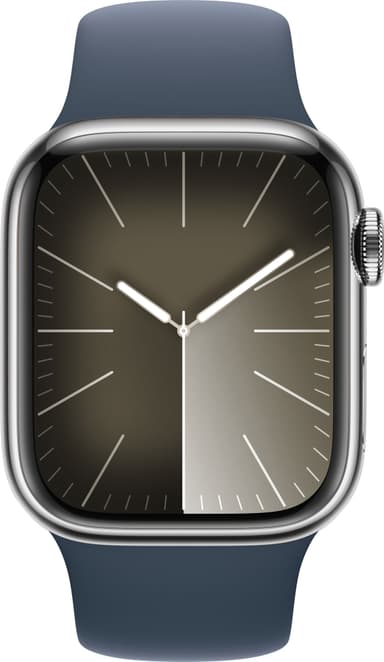 Apple Watch S9 41mm GPS+CEL (Silver SS/Storm Blue Sport Band) S/M