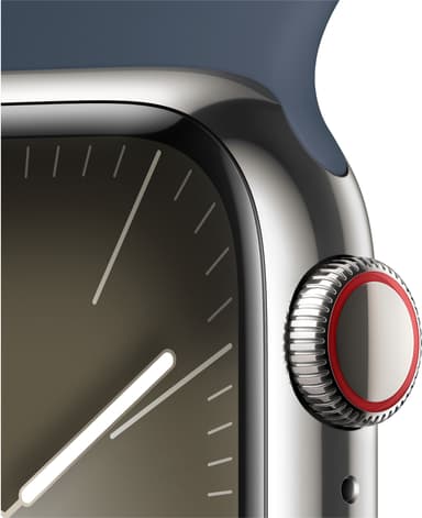 Apple Watch S9 41mm GPS+CEL (Silver SS/Storm Blue Sport Band) S/M