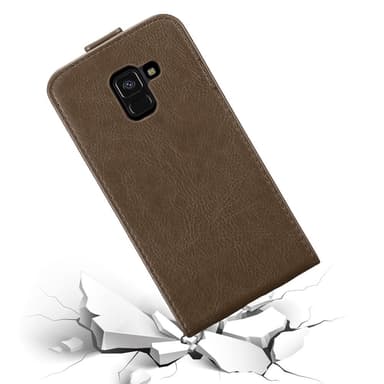 Samsung Galaxy A8 2018 deksel flip cover (brun)