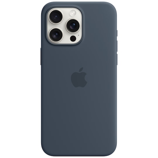 iPhone 15 Pro Max Silicone deksel med MagSafe (stormblå)