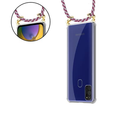 Samsung Galaxy M21 / M30s Deksel med Halskjede (rød)