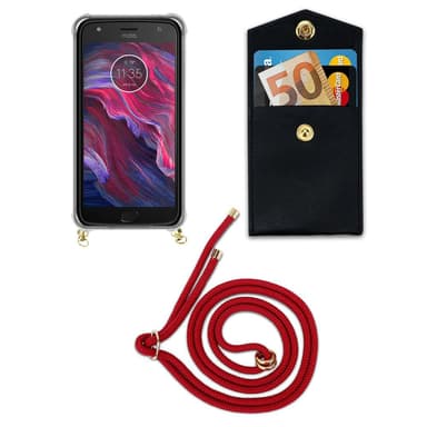Motorola MOTO X4 Deksel med Halskjede (rød)