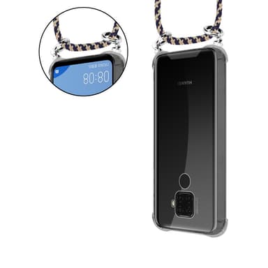 Huawei MATE 30 LITE Deksel med Halskjede (blå)