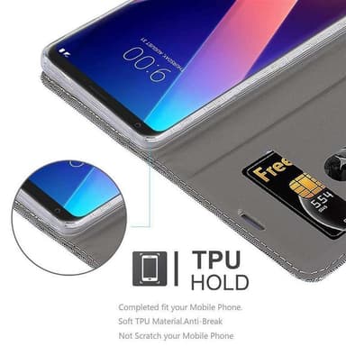 LG V30 / V30+ / V30S / V30S+ lommebokdeksel etui (grå)
