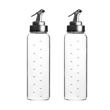2x Oljedispenser Oljeflaskebeholder Eddik 450 ml