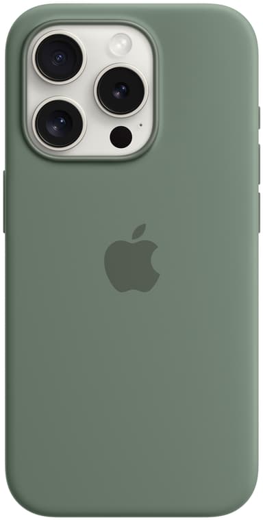 iPhone 15 Pro Silicone deksel med MagSafe (sypressgrønn)