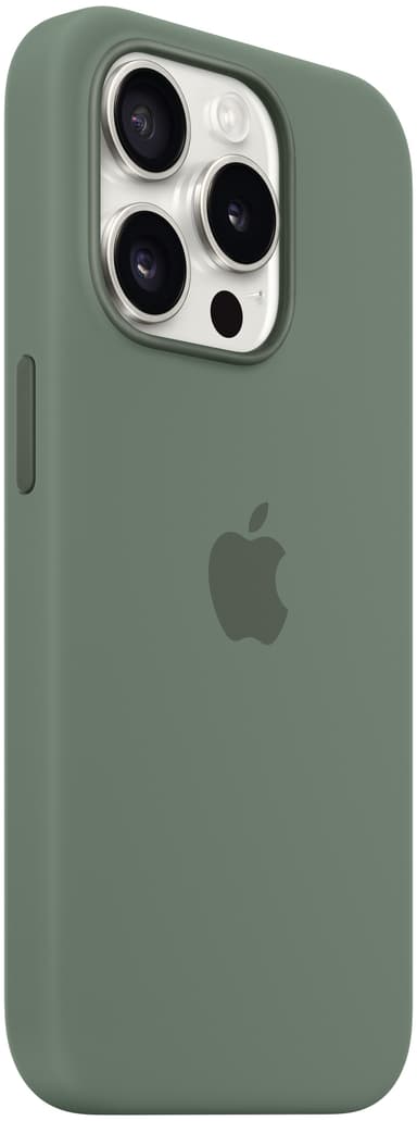 iPhone 15 Pro Silicone deksel med MagSafe (sypressgrønn)