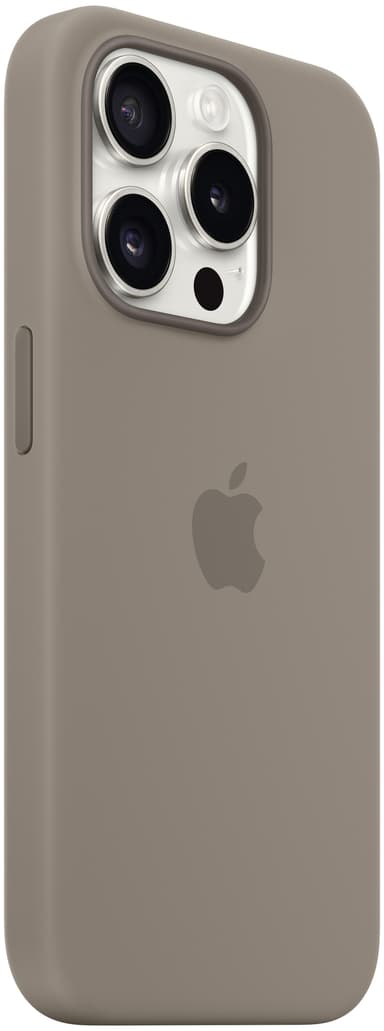 iPhone 15 Pro Silicone deksel med MagSafe (leire)