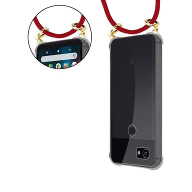Google PIXEL 2 XL Deksel med Halskjede (rød)