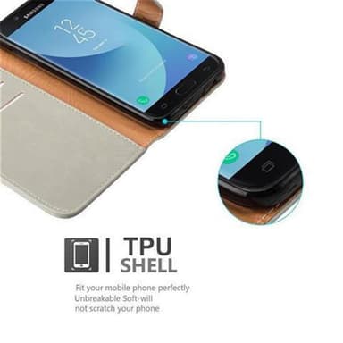 Samsung Galaxy J7 2017 lommebokdeksel etui (brun)