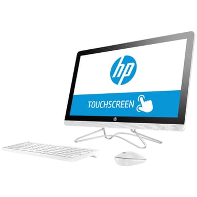 HP Pavilion 24-e001no 23.8" AIO stasjonær PC (hvit)