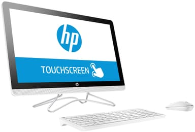 HP Pavilion 24-e001no 23.8" AIO stasjonær PC (hvit)