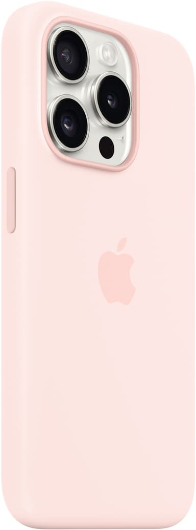 iPhone 15 Pro Silicone deksel med MagSafe (lyserosa)