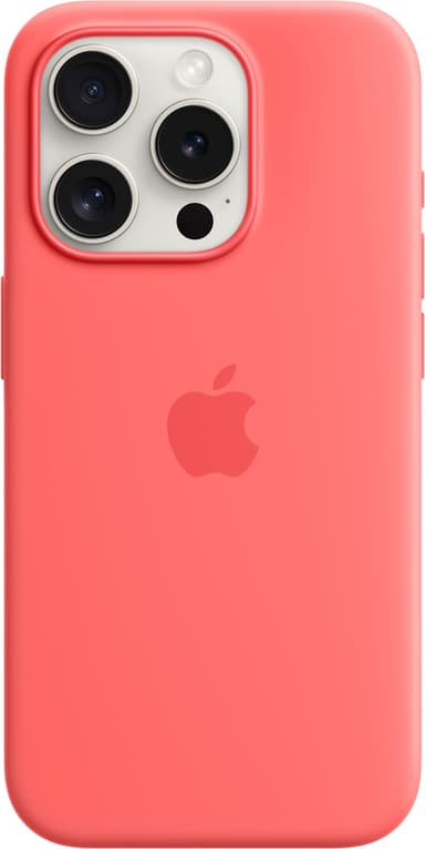 iPhone 15 Pro Silicone deksel med MagSafe (guava)