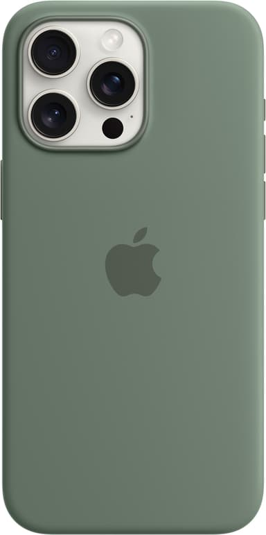 iPhone 15 Pro Max Silicone deksel med MagSafe (sypressgrønn)