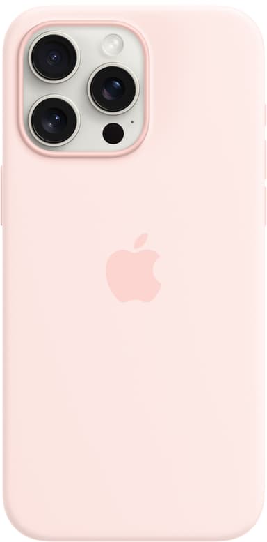 iPhone 15 Pro Max Silicone deksel med MagSafe (lyserosa)