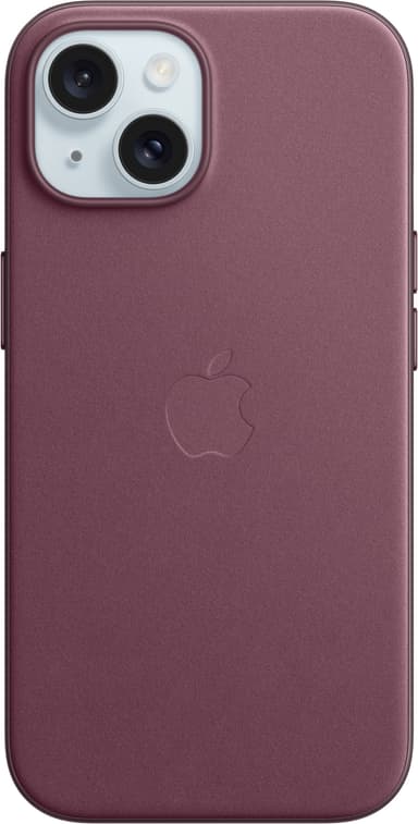 iPhone 15 FineWoven deksel med MagSafe (morbær)