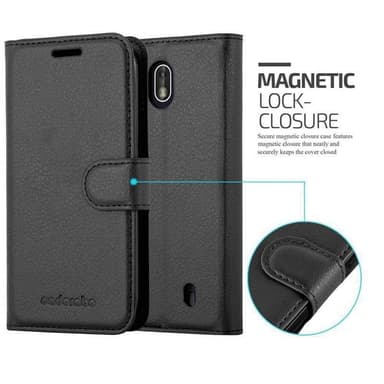 Nokia 1 2018 lommebokdeksel etui (svart)