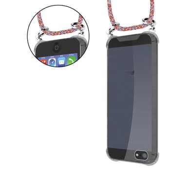 iPhone 5 / 5S / SE 2016 Deksel med Halskjede (rød)