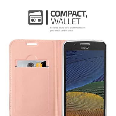 Motorola MOTO G5 lommebokdeksel etui (rosa)